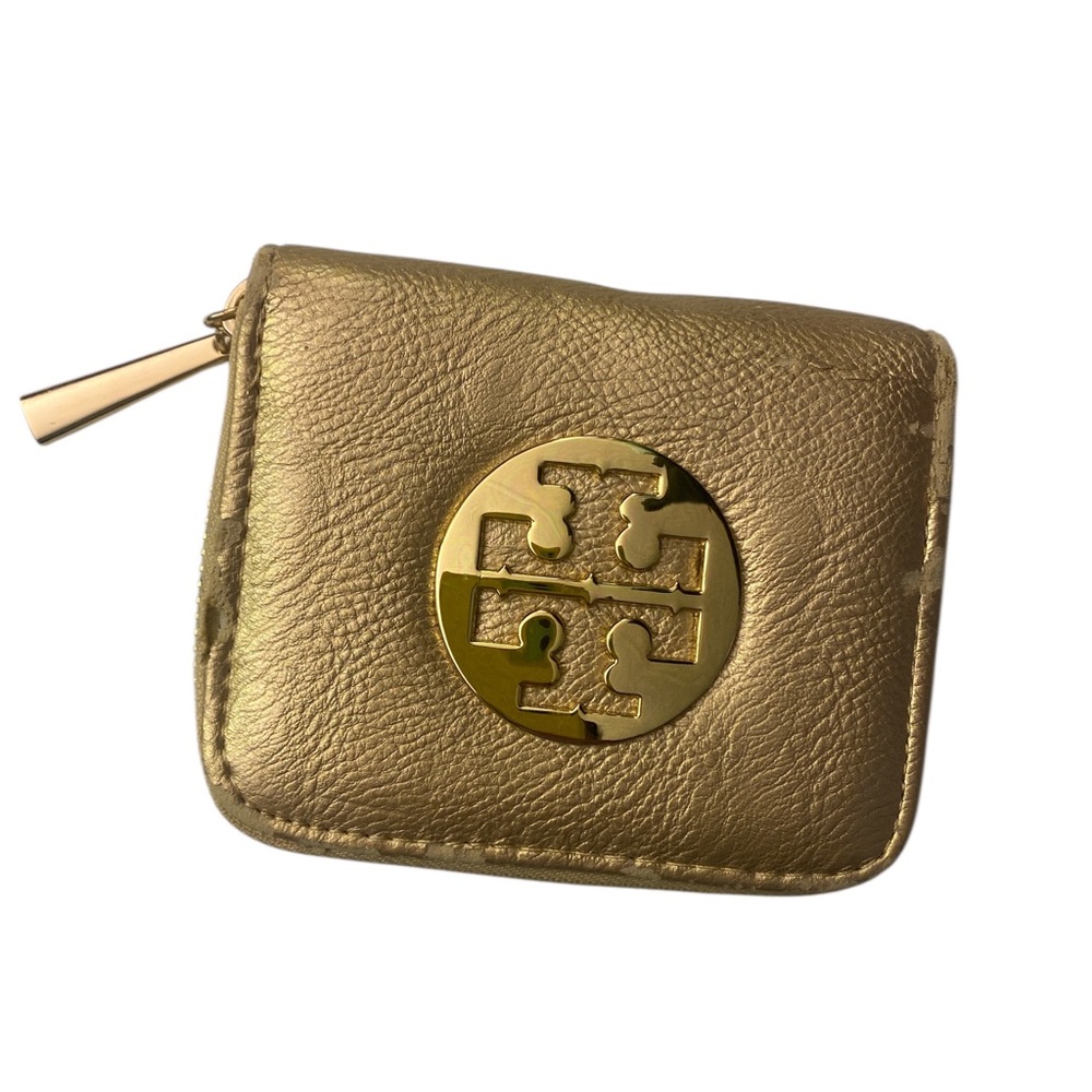 Tory Burch Gold Leather Wallet FUC